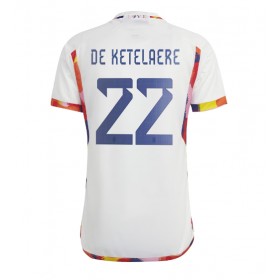 Herren Fußballbekleidung Belgien Charles De Ketelaere #22 Auswärtstrikot WM 2022 Kurzarm
